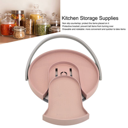 Kitchen Storage Turntable Non Skid Kitchen Spice Beverage Pull Out Organizer Rack for Kitchen Cabinets V1294-YM0523-3117210195614