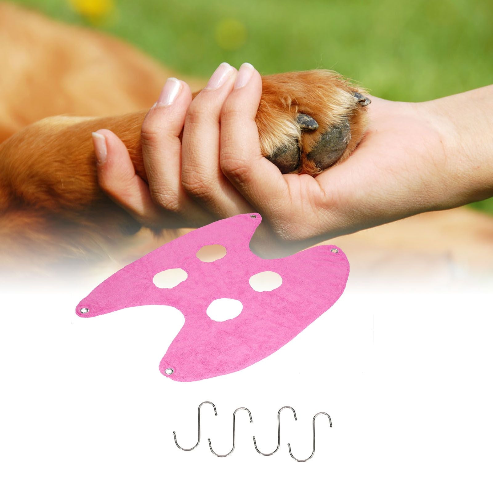 Pet Grooming Sling Dog Grooming Sling Hammock Helper for Bathing Washing Nail ClippingS Rose Red V1294-YM0523-3117210196111
