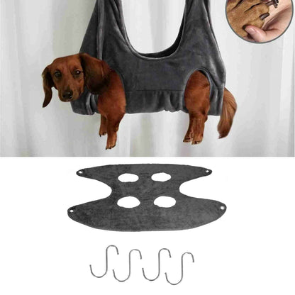Pet Grooming Sling Dog Grooming Sling Hammock Helper for Bathing Washing Nail ClippingM Grey V1294-YM0523-3117210196116