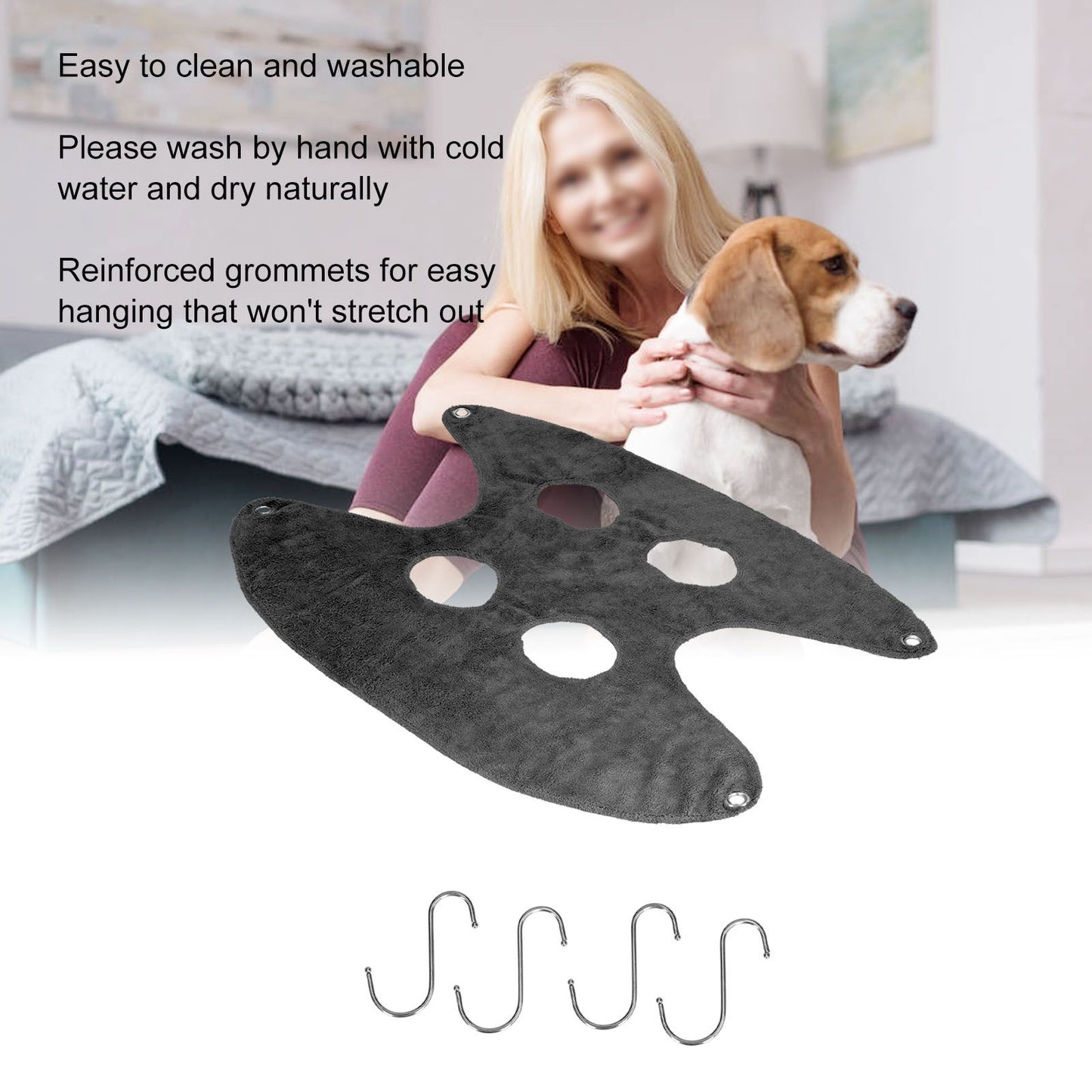 Pet Grooming Sling Dog Grooming Sling Hammock Helper for Bathing Washing Nail ClippingM Grey V1294-YM0523-3117210196116