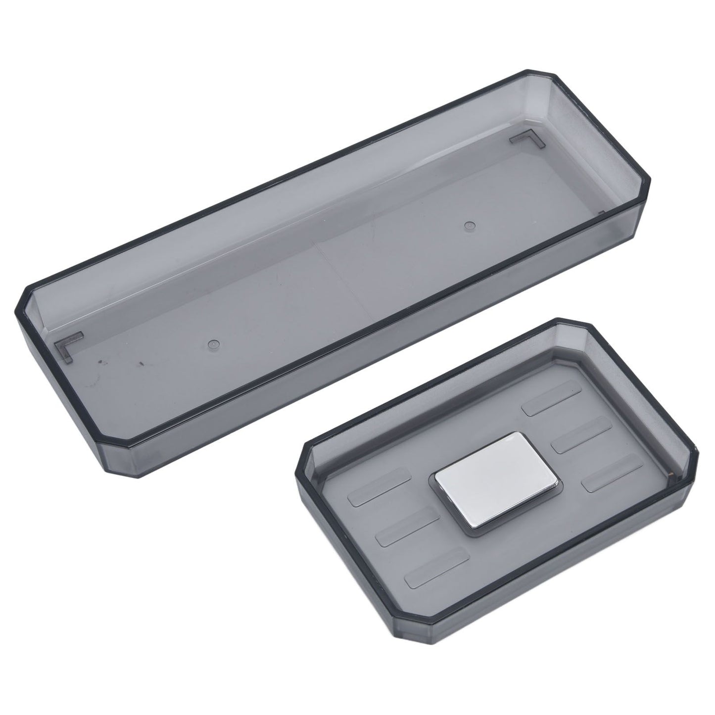 7Pcs/Set Plastic Bathroom Accessory Grey Toothbrush Holder Soap Tray Kit for Home Hotel V1294-YM0523-3117210196311