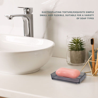 7Pcs/Set Plastic Bathroom Accessory Grey Toothbrush Holder Soap Tray Kit for Home Hotel V1294-YM0523-3117210196311