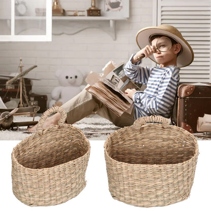 Hanging Basket Seagrass Woven Wall Hanging Storage Basket Organizer for Home Garden Decoration V1294-YM0523-3117210196511