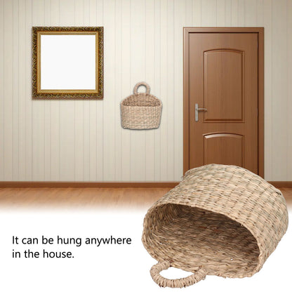 Hanging Basket Seagrass Woven Wall Hanging Storage Basket Organizer for Home Garden Decoration V1294-YM0523-3117210196511