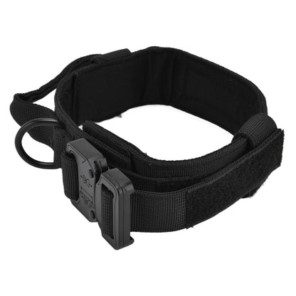 Traction Dog Collar with Buckle Nylon Iron Training Hunting Collar Pet Accessory for OutdoorBlack XL V1294-YM0523-3117210197413