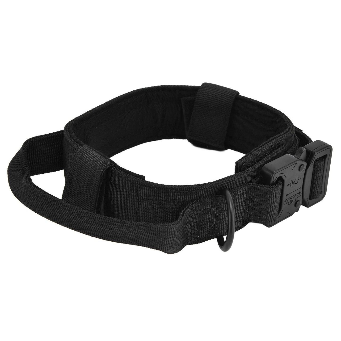 Traction Dog Collar with Buckle Nylon Iron Training Hunting Collar Pet Accessory for OutdoorBlack XL V1294-YM0523-3117210197413