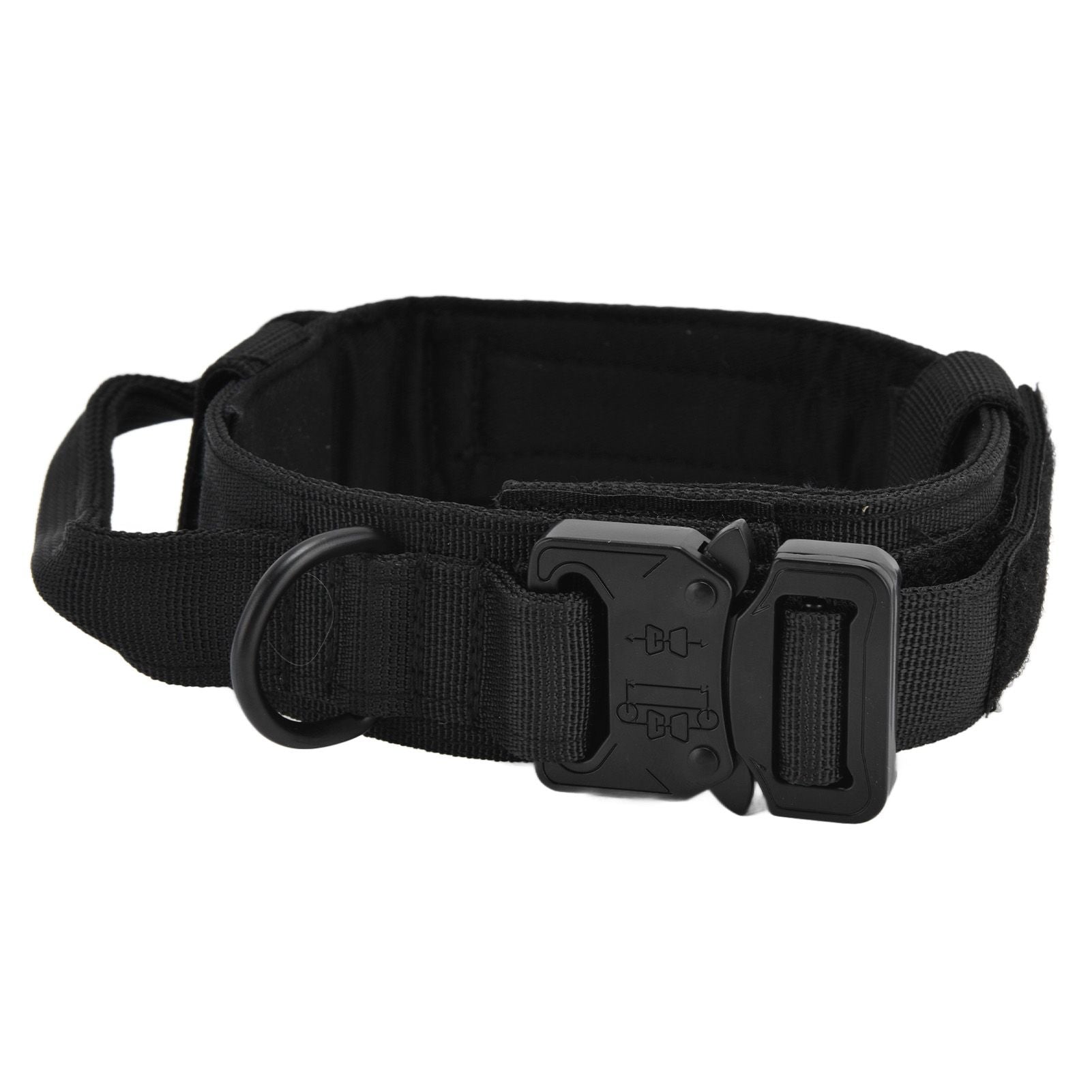 Traction Dog Collar with Buckle Nylon Iron Training Hunting Collar Pet Accessory for OutdoorBlack XL V1294-YM0523-3117210197413