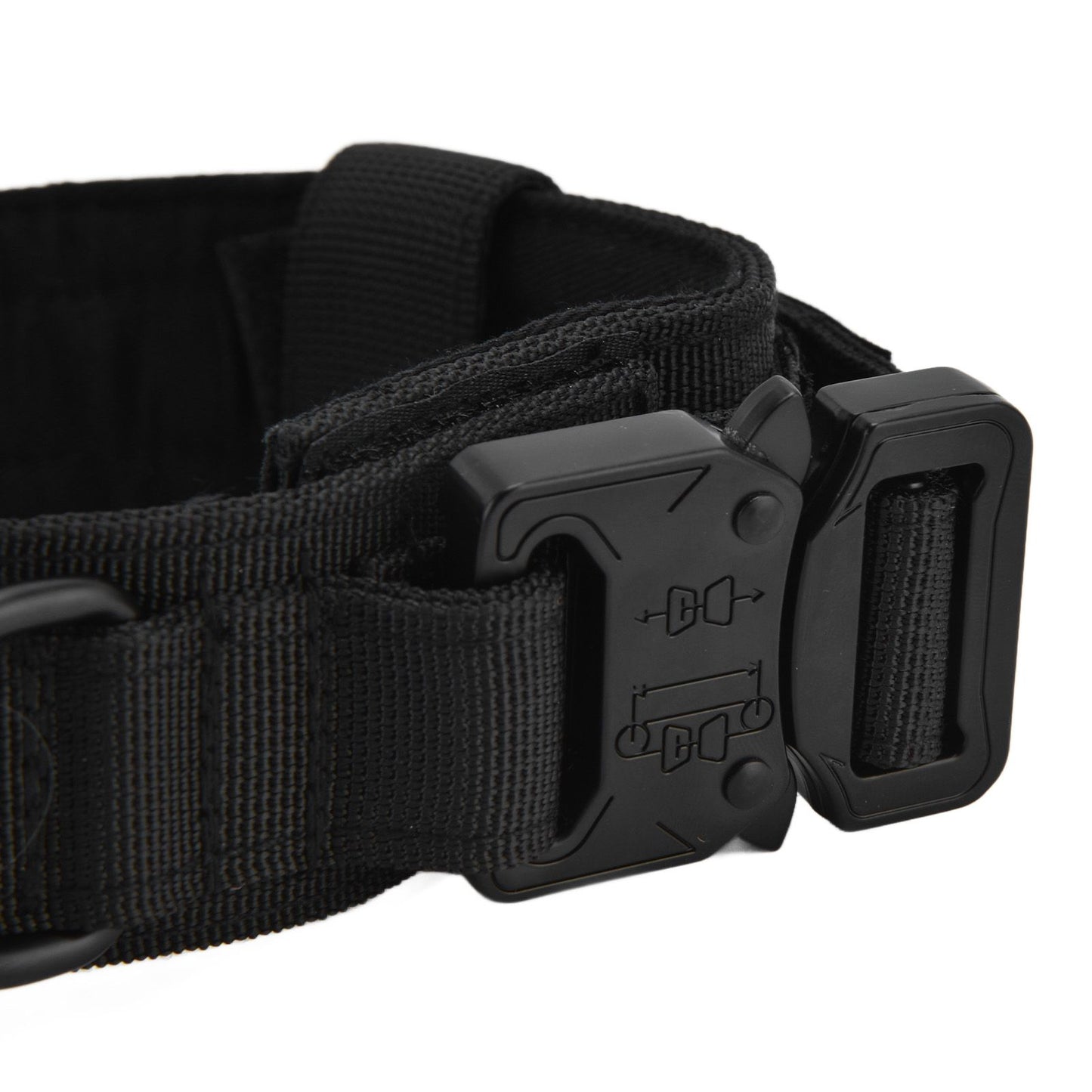Traction Dog Collar with Buckle Nylon Iron Training Hunting Collar Pet Accessory for OutdoorBlack XL V1294-YM0523-3117210197413