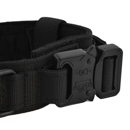 Traction Dog Collar with Buckle Nylon Iron Training Hunting Collar Pet Accessory for OutdoorBlack XL V1294-YM0523-3117210197413