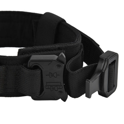 Traction Dog Collar with Buckle Nylon Iron Training Hunting Collar Pet Accessory for OutdoorBlack XL V1294-YM0523-3117210197413