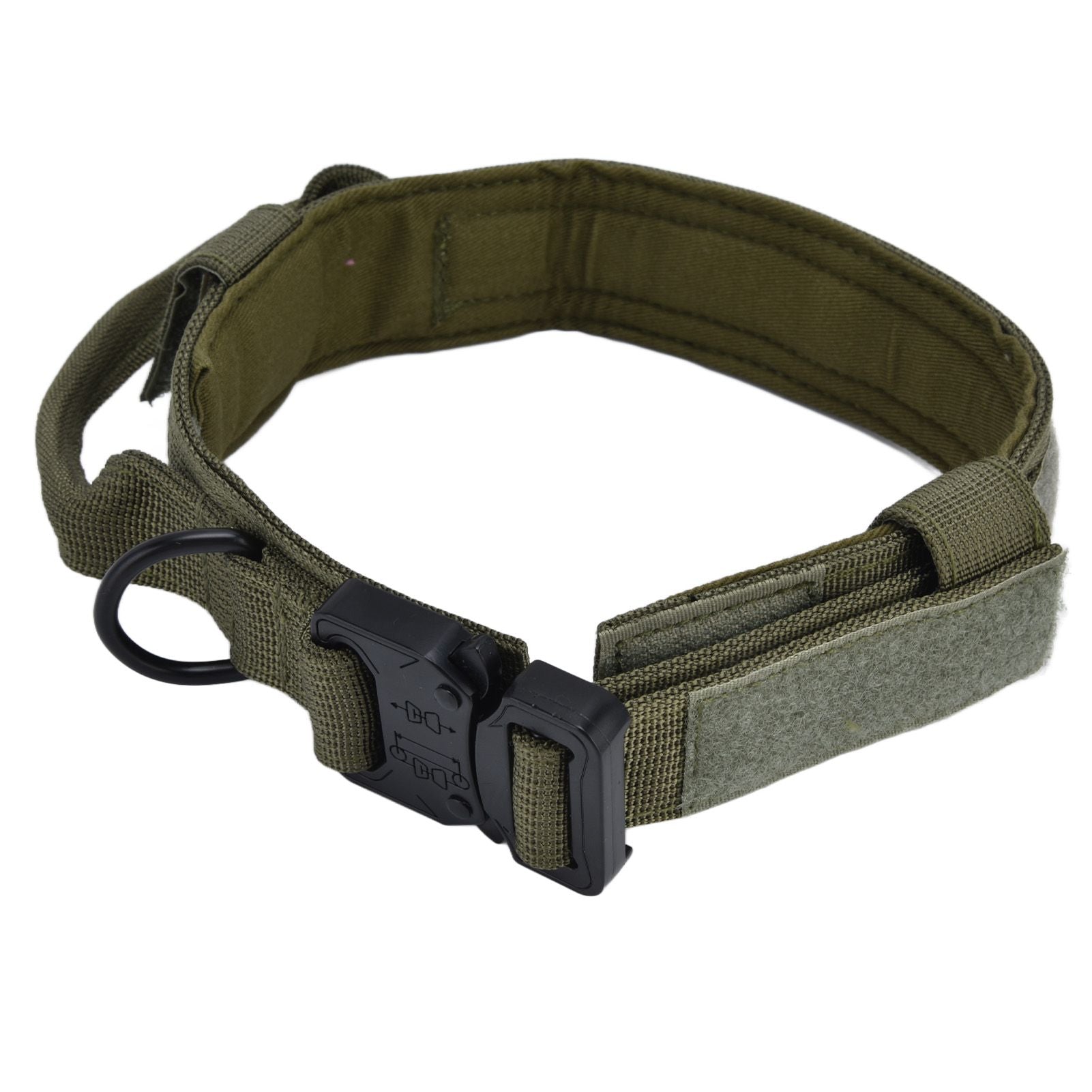 Traction Dog Collar with Buckle Nylon Iron Training Hunting Collar Pet Accessory for OutdoorGreen M V1294-YM0523-3117210197414