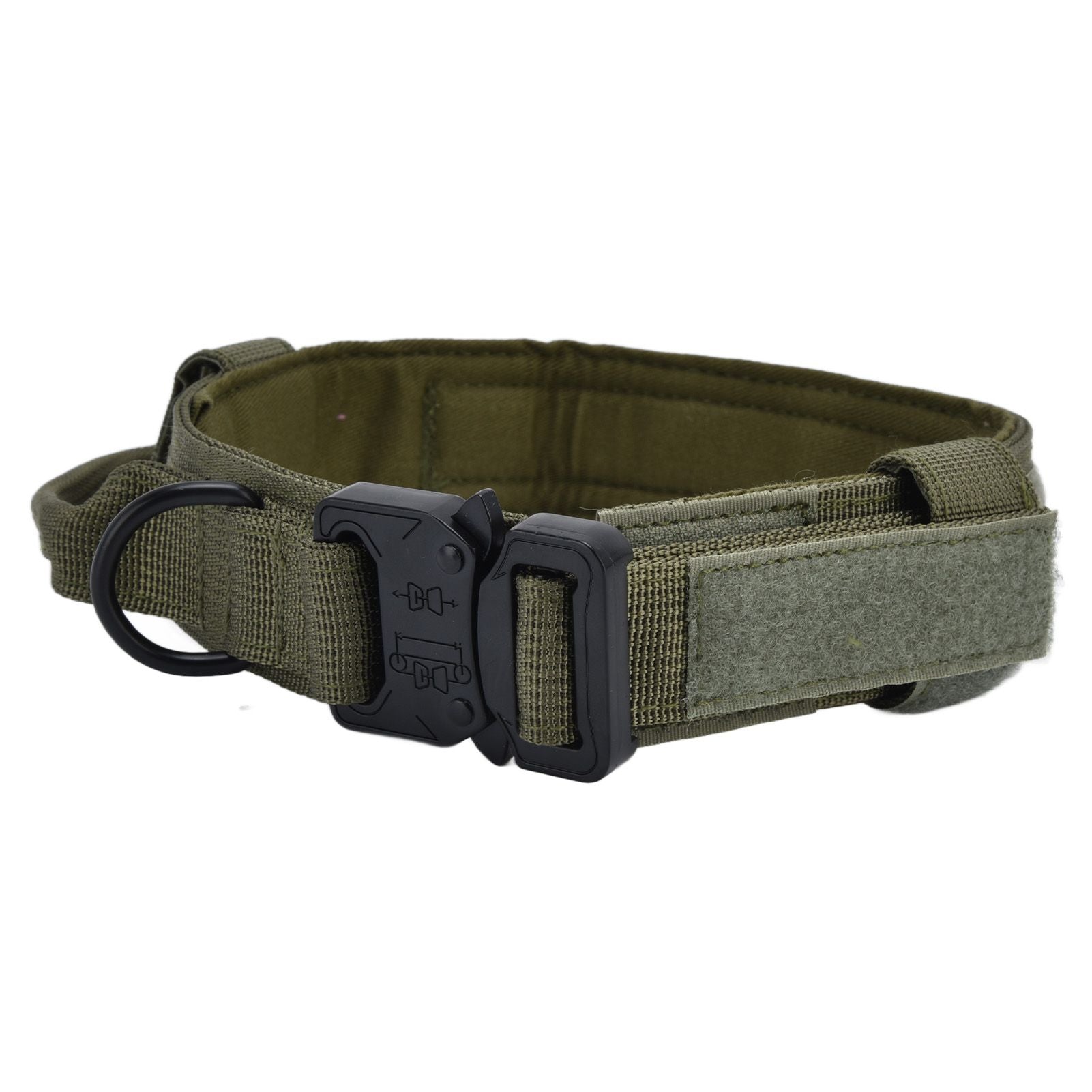 Traction Dog Collar with Buckle Nylon Iron Training Hunting Collar Pet Accessory for OutdoorGreen M V1294-YM0523-3117210197414