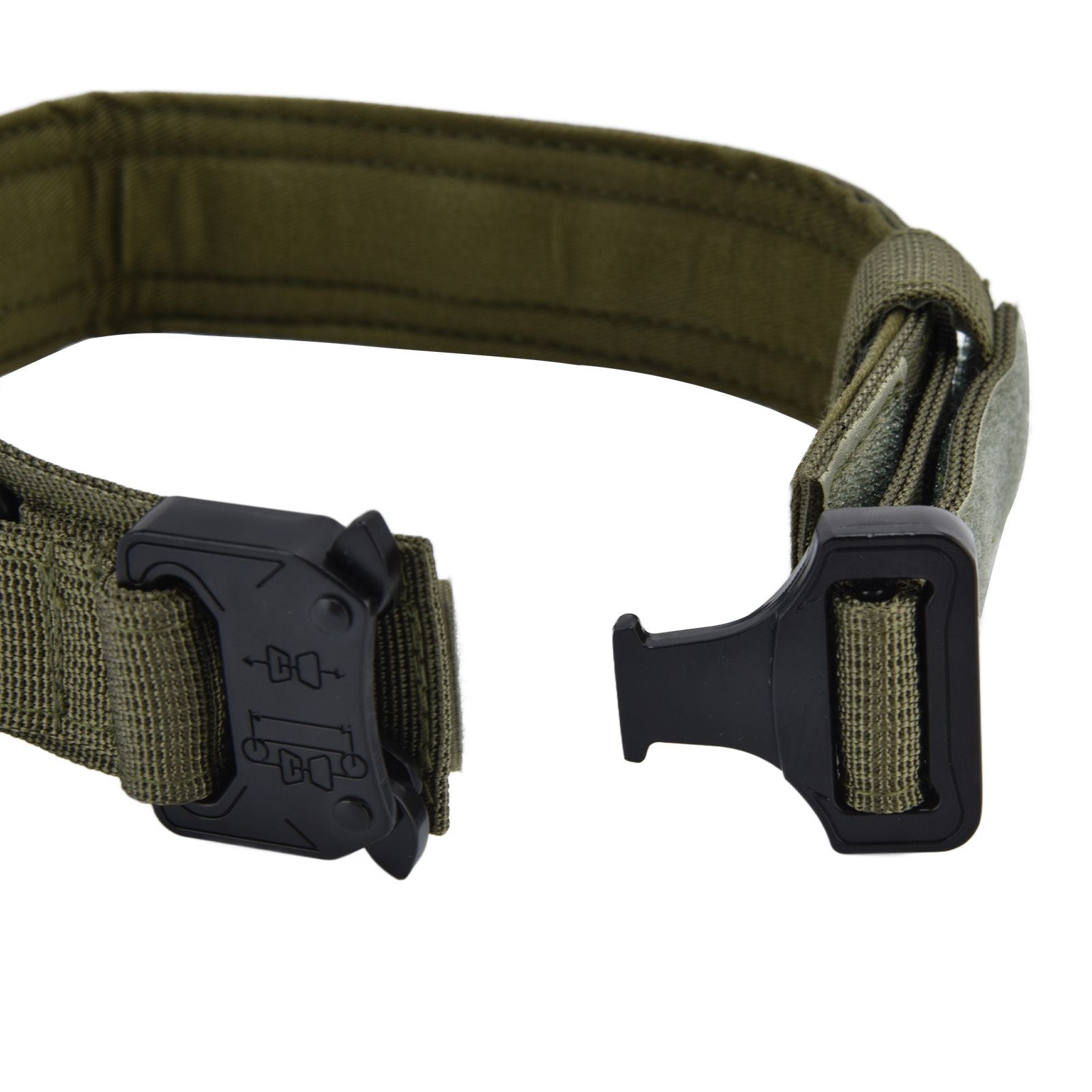 Traction Dog Collar with Buckle Nylon Iron Training Hunting Collar Pet Accessory for OutdoorGreen M V1294-YM0523-3117210197414