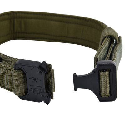 Traction Dog Collar with Buckle Nylon Iron Training Hunting Collar Pet Accessory for OutdoorGreen M V1294-YM0523-3117210197414