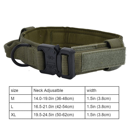 Traction Dog Collar with Buckle Nylon Iron Training Hunting Collar Pet Accessory for OutdoorGreen M V1294-YM0523-3117210197414
