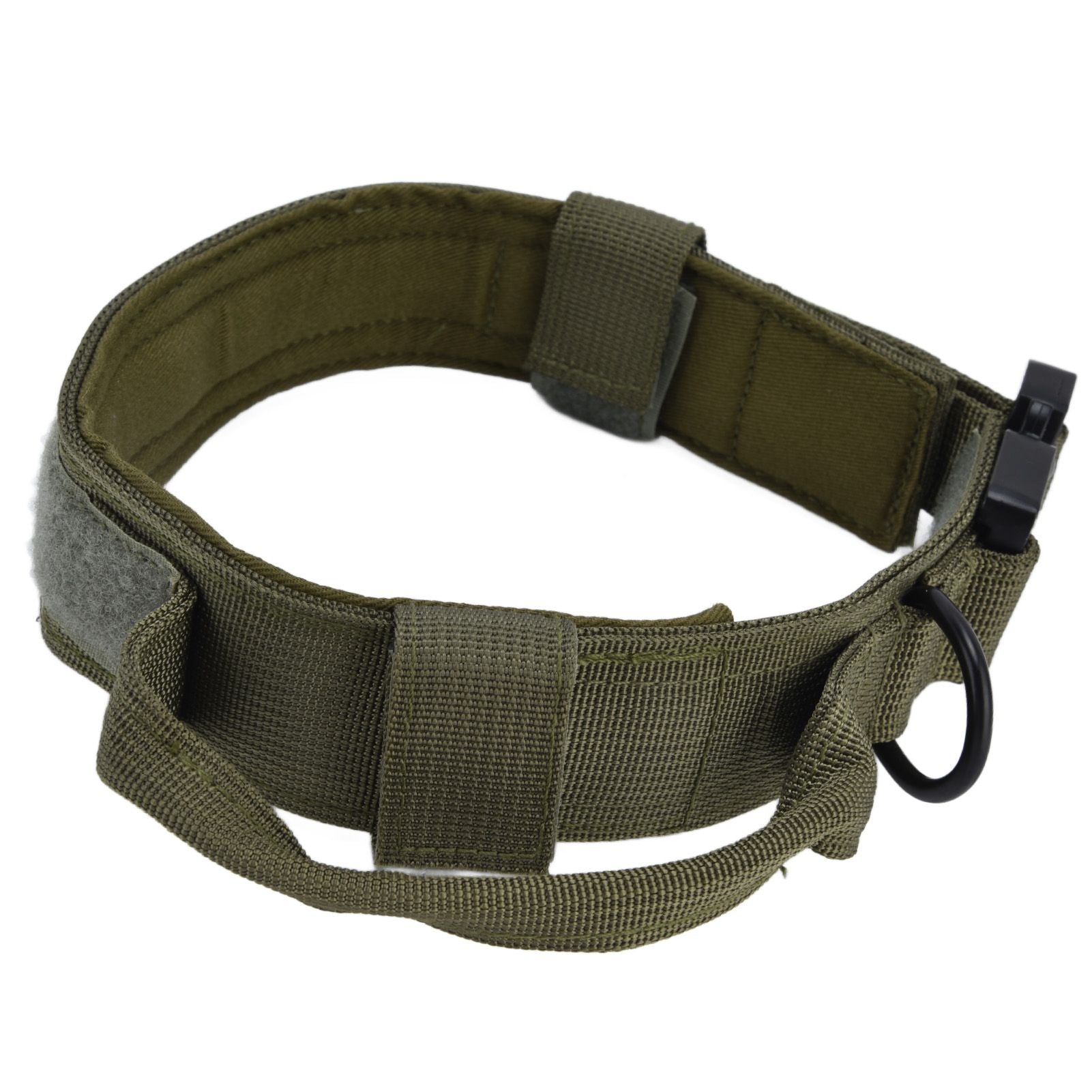 Traction Dog Collar with Buckle Nylon Iron Training Hunting Collar Pet Accessory for OutdoorGreen M V1294-YM0523-3117210197414