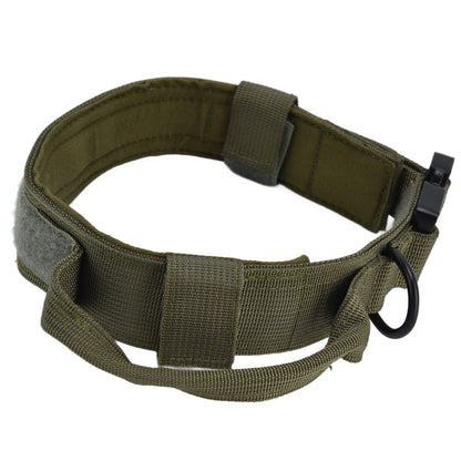 Traction Dog Collar with Buckle Nylon Iron Training Hunting Collar Pet Accessory for OutdoorGreen M V1294-YM0523-3117210197414