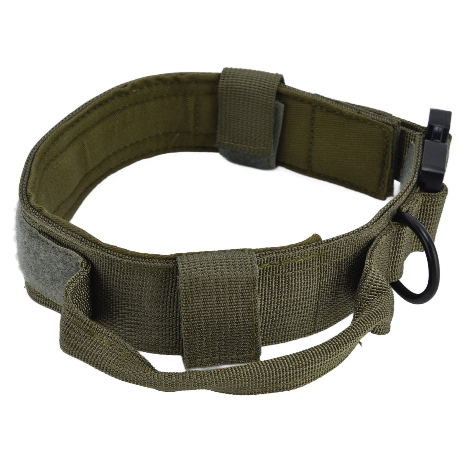 Traction Dog Collar with Buckle Nylon Iron Training Hunting Collar Pet Accessory for OutdoorGreen M V1294-YM0523-3117210197414