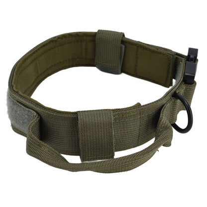 Traction Dog Collar with Buckle Nylon Iron Training Hunting Collar Pet Accessory for OutdoorGreen M V1294-YM0523-3117210197414