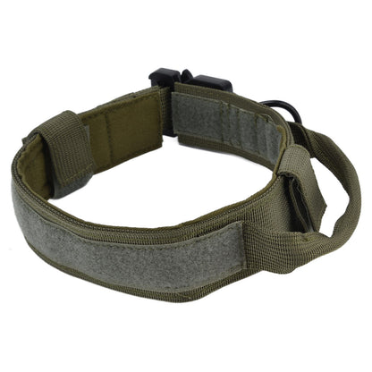 Traction Dog Collar with Buckle Nylon Iron Training Hunting Collar Pet Accessory for OutdoorGreen M V1294-YM0523-3117210197414