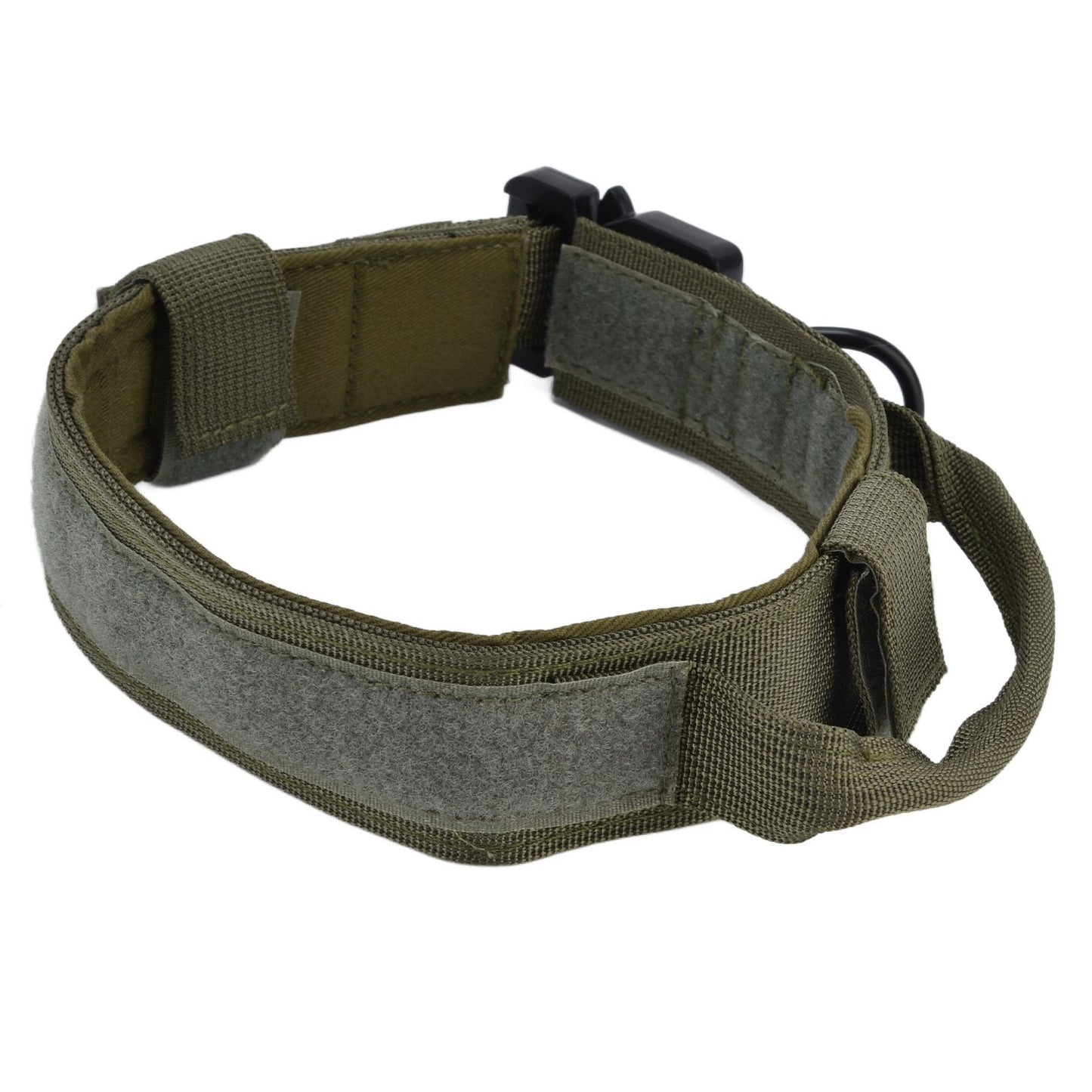 Traction Dog Collar with Buckle Nylon Iron Training Hunting Collar Pet Accessory for OutdoorGreen M V1294-YM0523-3117210197414