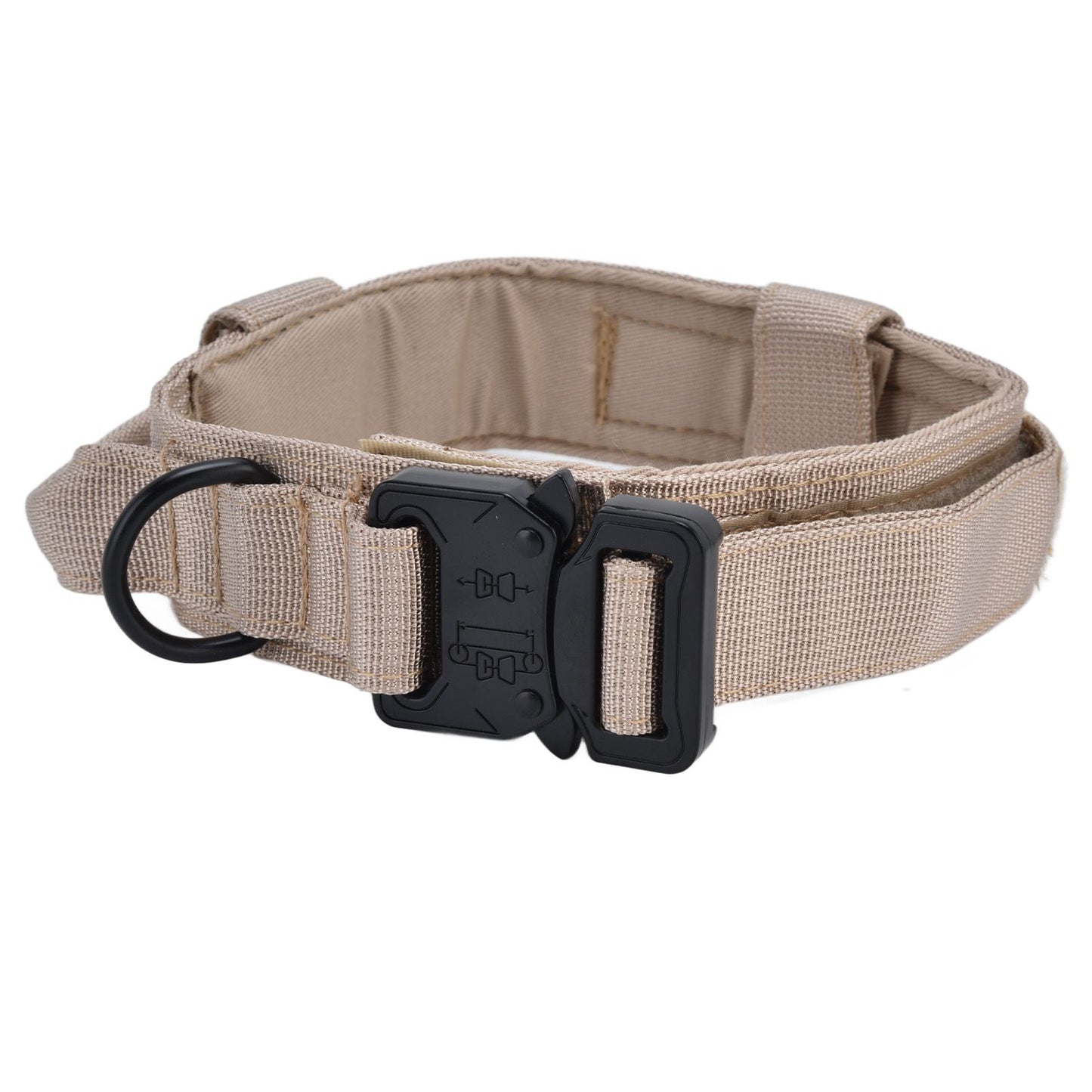 Traction Dog Collar with Buckle Nylon Iron Training Hunting Collar Pet Accessory for OutdoorKhaki XL V1294-YM0523-3117210197419