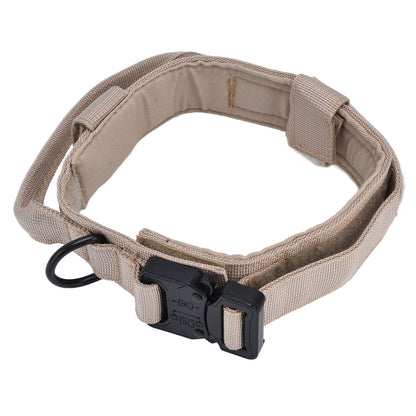 Traction Dog Collar with Buckle Nylon Iron Training Hunting Collar Pet Accessory for OutdoorKhaki XL V1294-YM0523-3117210197419
