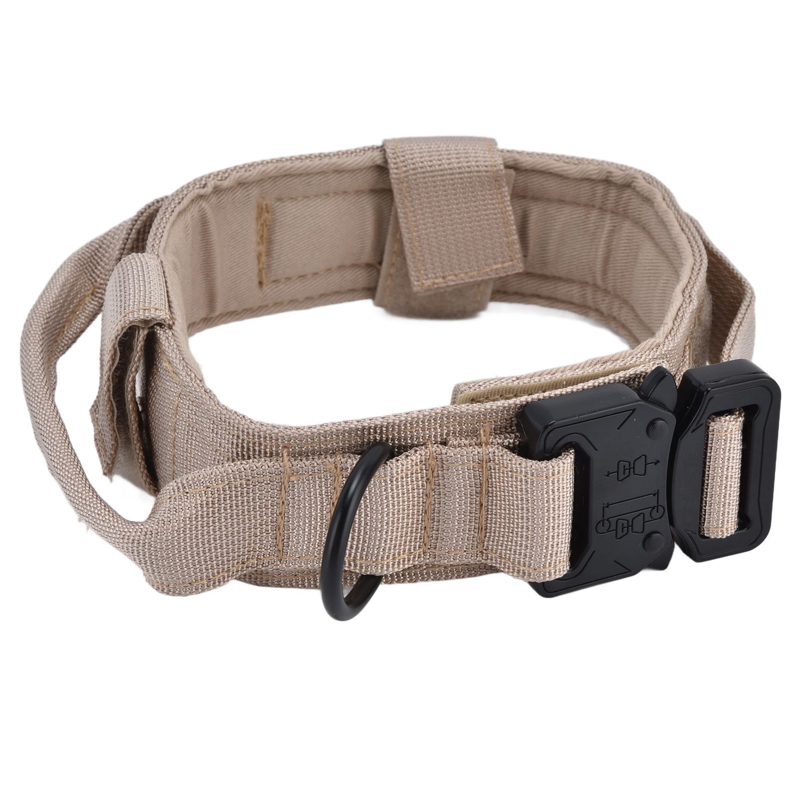 Traction Dog Collar with Buckle Nylon Iron Training Hunting Collar Pet Accessory for OutdoorKhaki XL V1294-YM0523-3117210197419