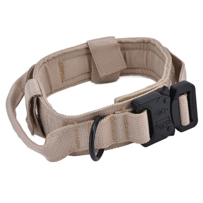 Traction Dog Collar with Buckle Nylon Iron Training Hunting Collar Pet Accessory for OutdoorKhaki XL V1294-YM0523-3117210197419