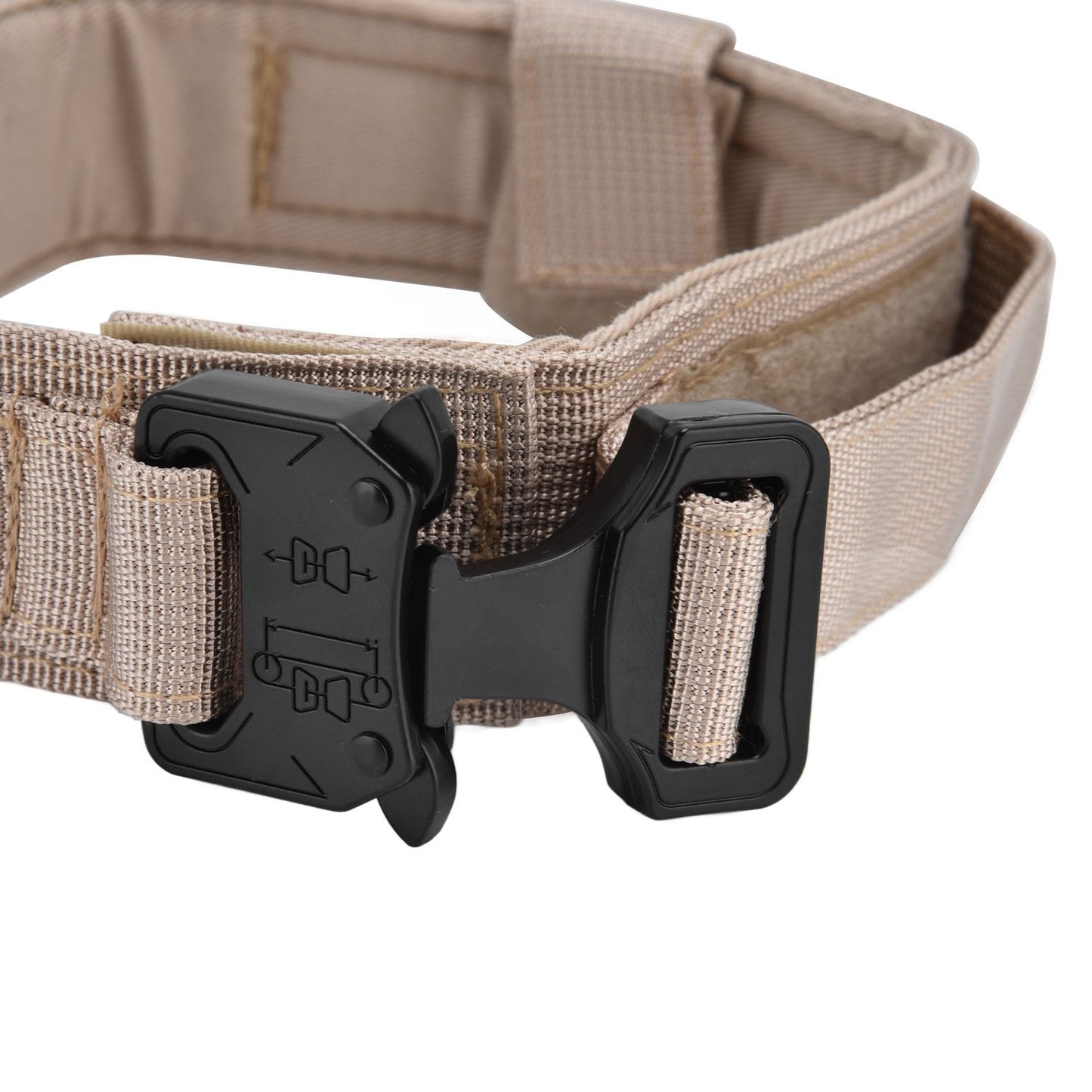 Traction Dog Collar with Buckle Nylon Iron Training Hunting Collar Pet Accessory for OutdoorKhaki XL V1294-YM0523-3117210197419
