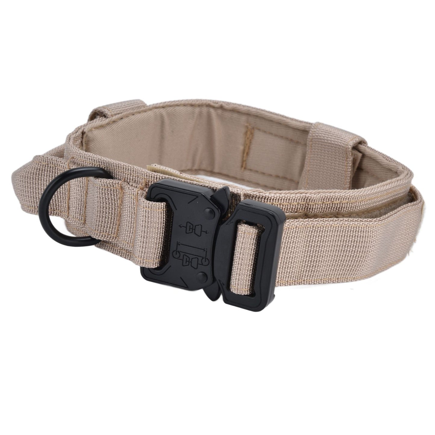 Traction Dog Collar with Buckle Nylon Iron Training Hunting Collar Pet Accessory for OutdoorKhaki XL V1294-YM0523-3117210197419