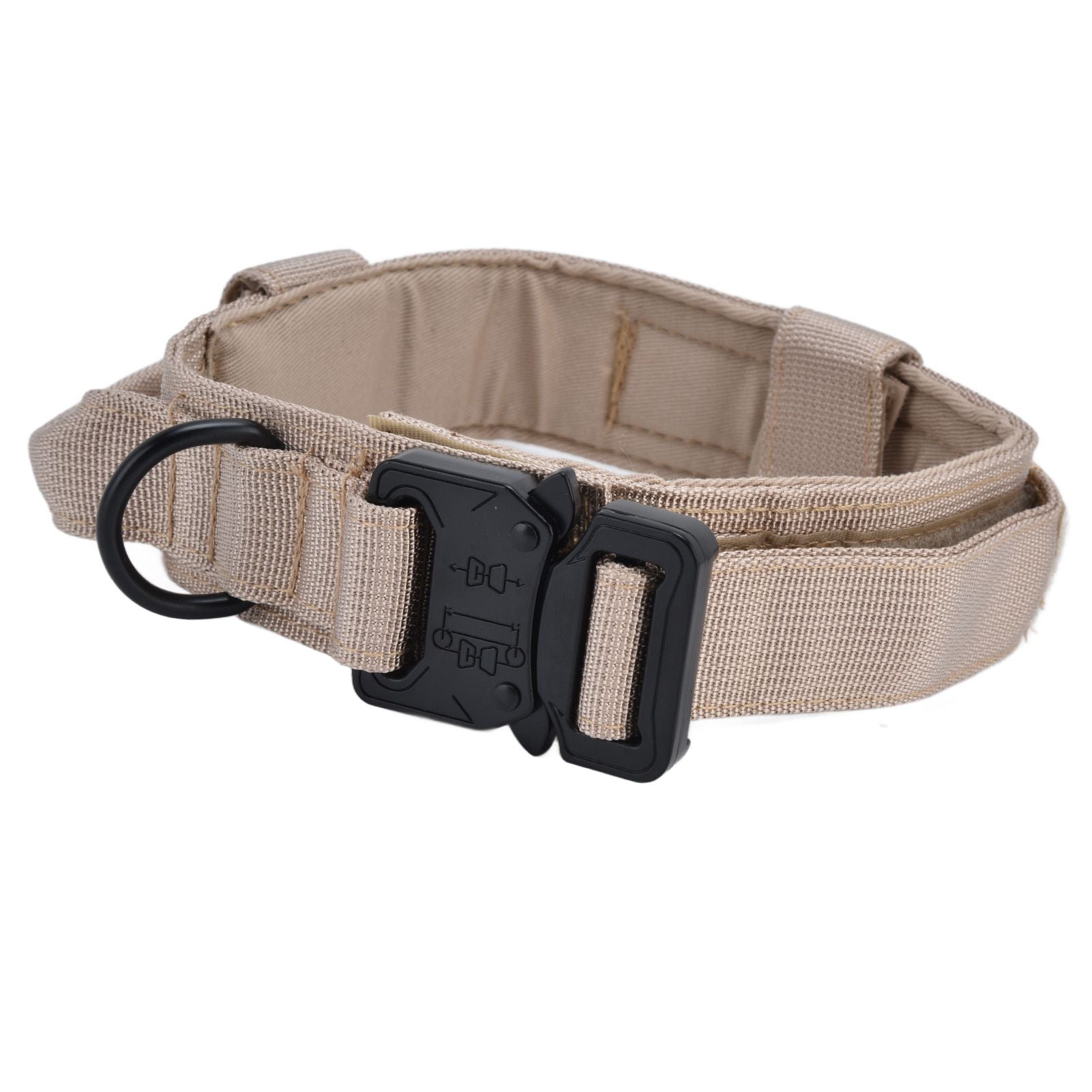 Traction Dog Collar with Buckle Nylon Iron Training Hunting Collar Pet Accessory for OutdoorKhaki XL V1294-YM0523-3117210197419