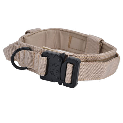 Traction Dog Collar with Buckle Nylon Iron Training Hunting Collar Pet Accessory for OutdoorKhaki XL V1294-YM0523-3117210197419