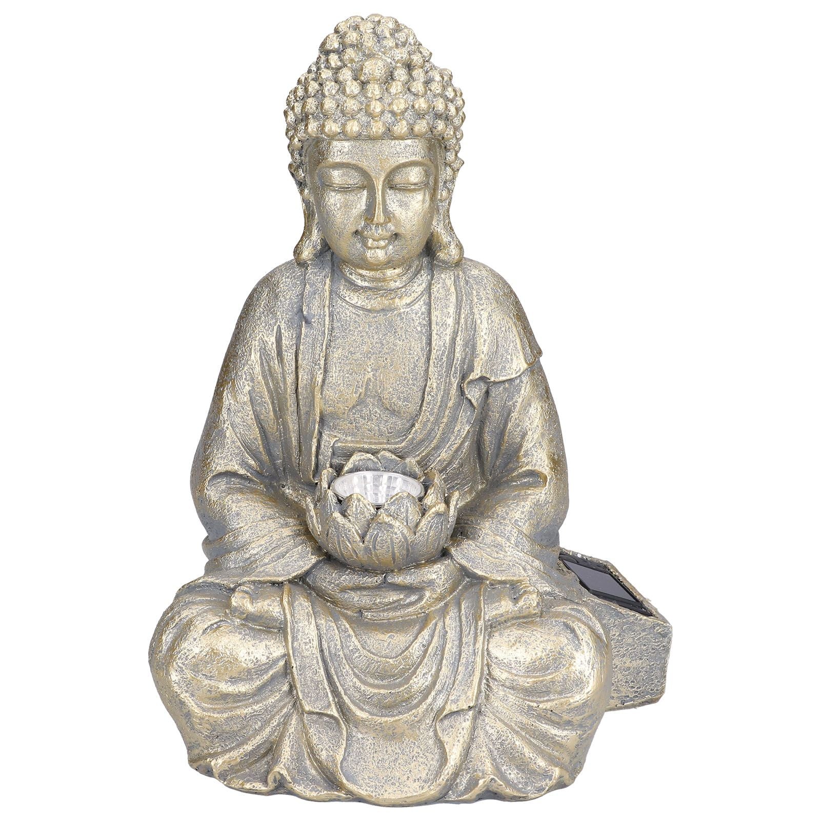 Home Buddha Garden Light Solar Powered Zen Buddha Garden Statue for Yard Garden Patio Deck V1294-YM0523-3117210197611