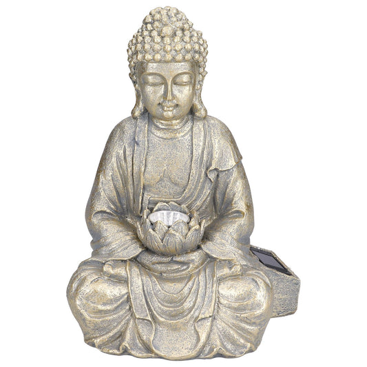 Home Buddha Garden Light Solar Powered Zen Buddha Garden Statue for Yard Garden Patio Deck V1294-YM0523-3117210197611