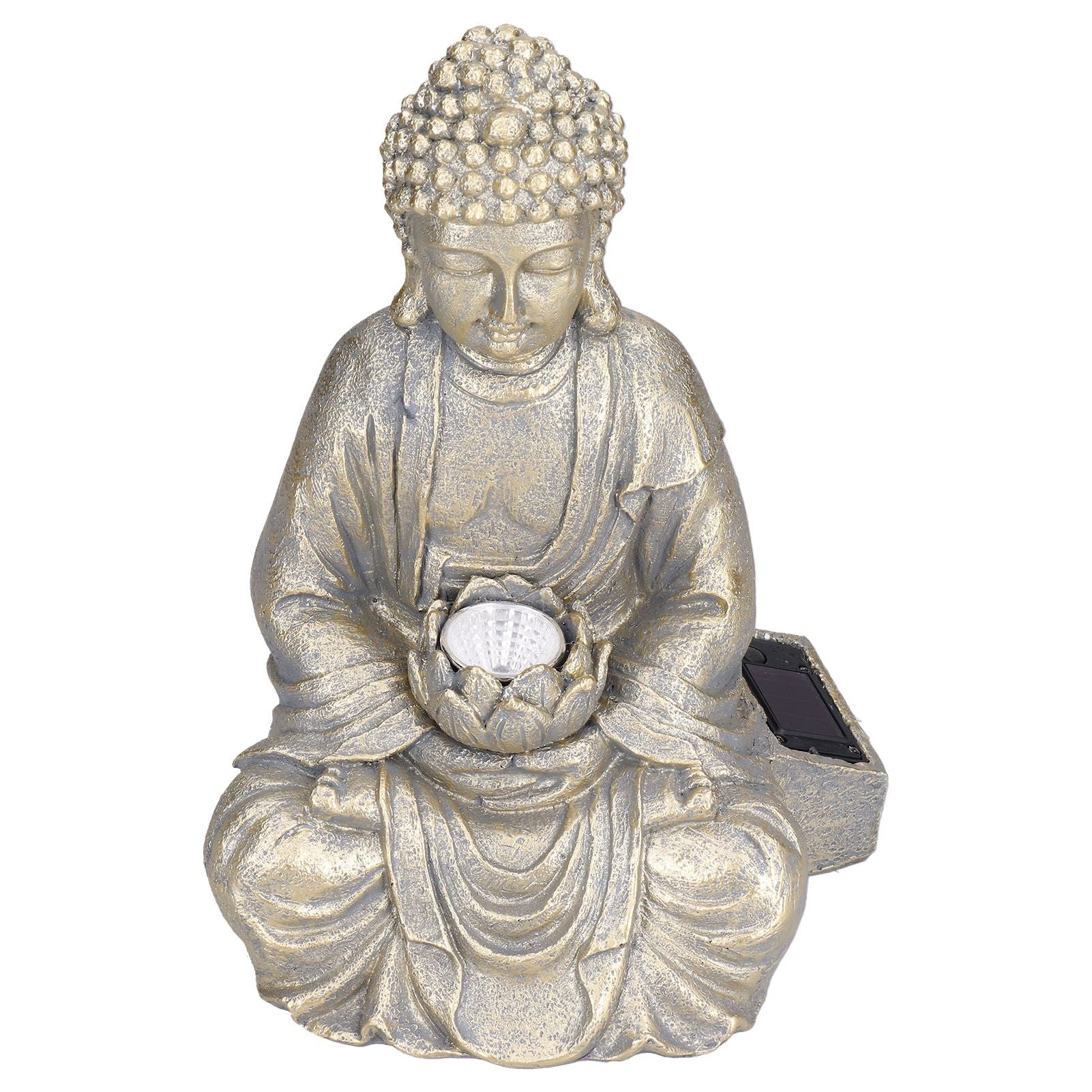 Home Buddha Garden Light Solar Powered Zen Buddha Garden Statue for Yard Garden Patio Deck V1294-YM0523-3117210197611