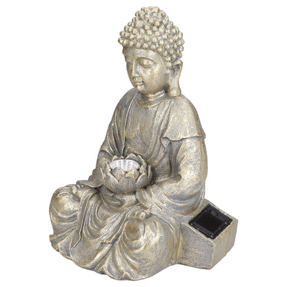 Home Buddha Garden Light Solar Powered Zen Buddha Garden Statue for Yard Garden Patio Deck V1294-YM0523-3117210197611