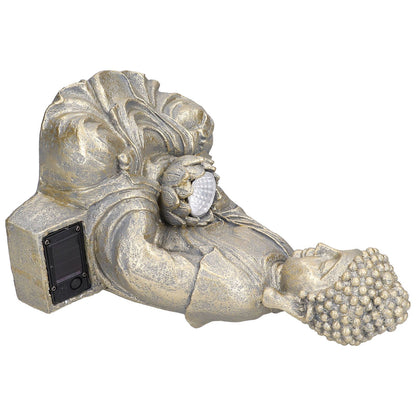 Home Buddha Garden Light Solar Powered Zen Buddha Garden Statue for Yard Garden Patio Deck V1294-YM0523-3117210197611