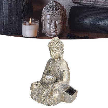 Home Buddha Garden Light Solar Powered Zen Buddha Garden Statue for Yard Garden Patio Deck V1294-YM0523-3117210197611