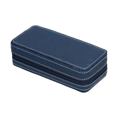 Watch Storage Box Ostrich Pattern Zippered Artificial Leather Watch Bag for Watch Holders Watch Maintenance V1294-YM0523-3117210197811