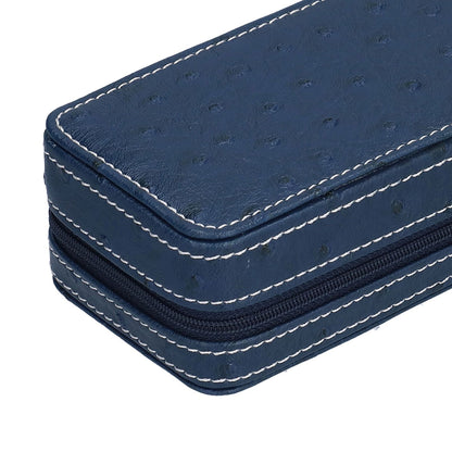 Watch Storage Box Ostrich Pattern Zippered Artificial Leather Watch Bag for Watch Holders Watch Maintenance V1294-YM0523-3117210197811