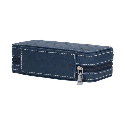 Watch Storage Box Ostrich Pattern Zippered Artificial Leather Watch Bag for Watch Holders Watch Maintenance V1294-YM0523-3117210197811