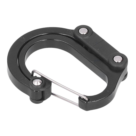 D Type Carabiner Multifunction Portable Aluminum Alloy Hook Clasp Clip for Outdoor Camping Picnic HikingBlack V1294-YM0523-3117210198412