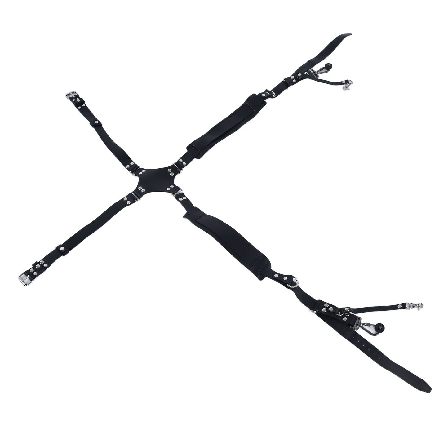 Camera Strap Dual Shoulder PU Leather Harness with D Rings Outdoor Photography Accessories V1294-YM0523-3117210198511
