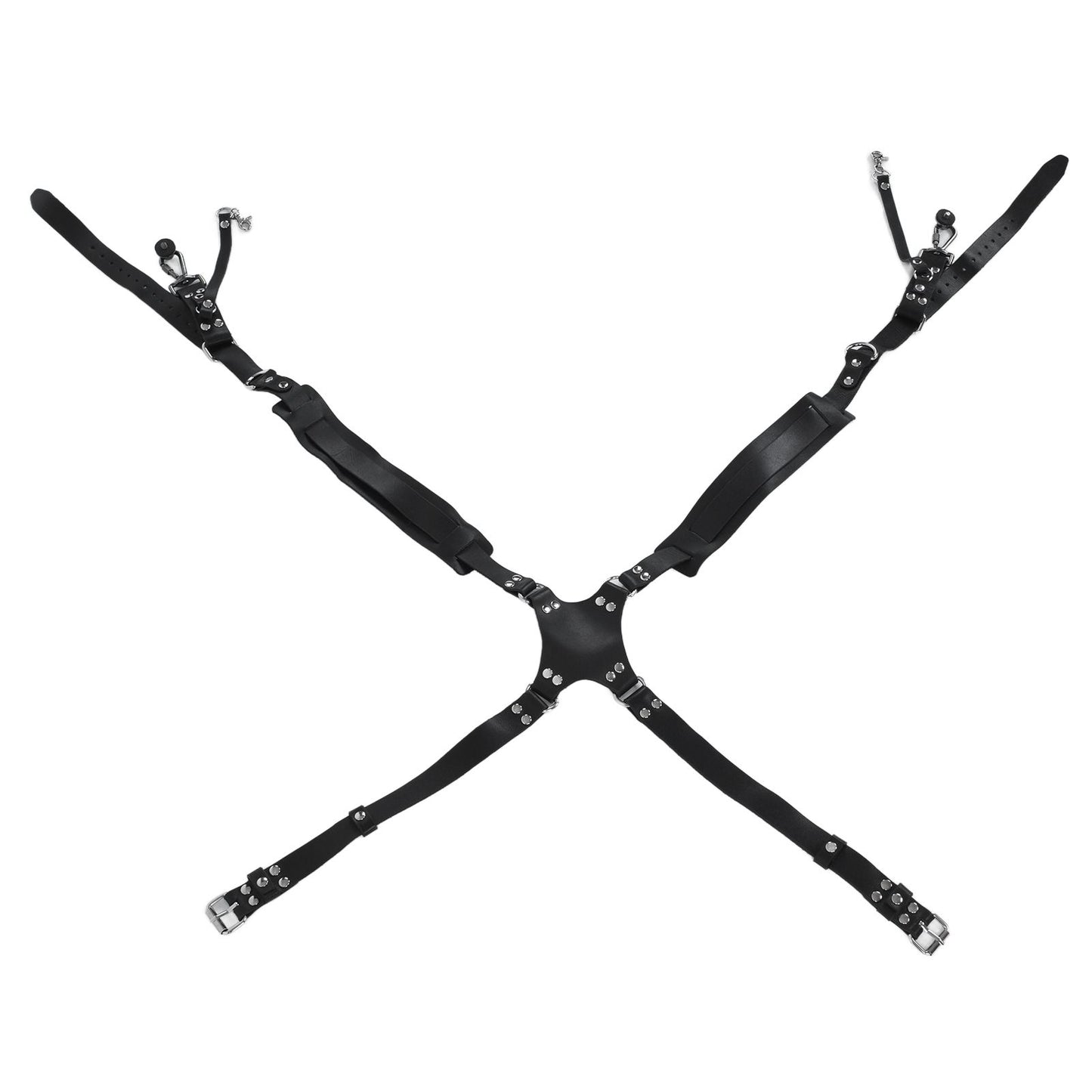 Camera Strap Dual Shoulder PU Leather Harness with D Rings Outdoor Photography Accessories V1294-YM0523-3117210198511