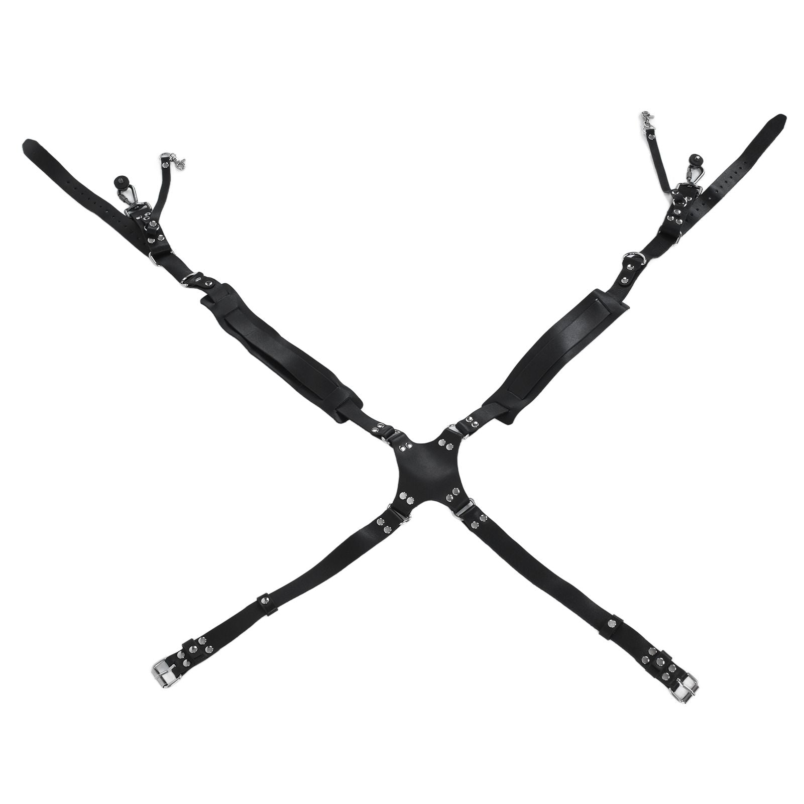 Camera Strap Dual Shoulder PU Leather Harness with D Rings Outdoor Photography Accessories V1294-YM0523-3117210198511