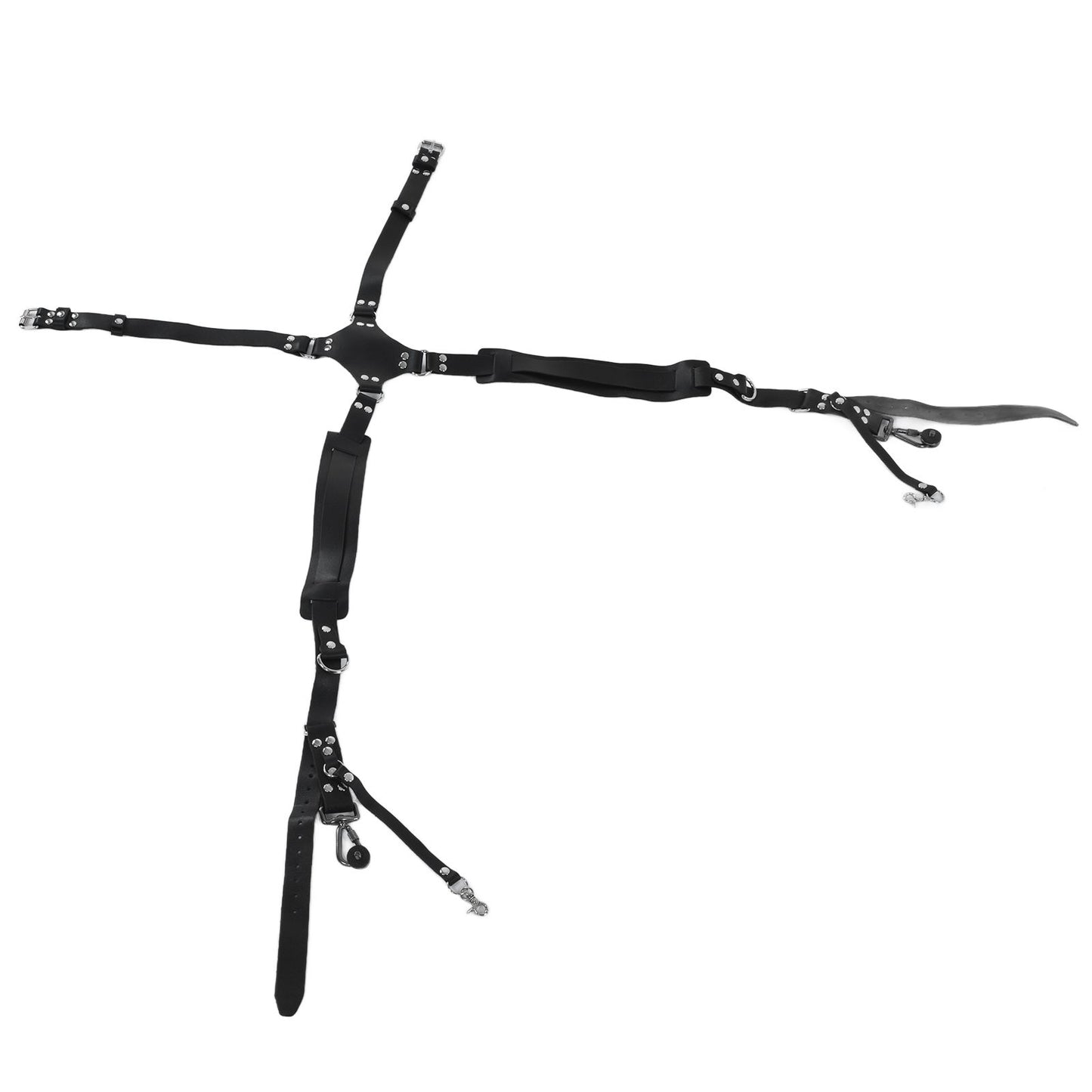 Camera Strap Dual Shoulder PU Leather Harness with D Rings Outdoor Photography Accessories V1294-YM0523-3117210198511