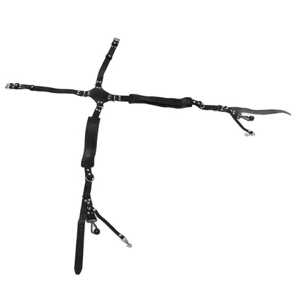Camera Strap Dual Shoulder PU Leather Harness with D Rings Outdoor Photography Accessories V1294-YM0523-3117210198511
