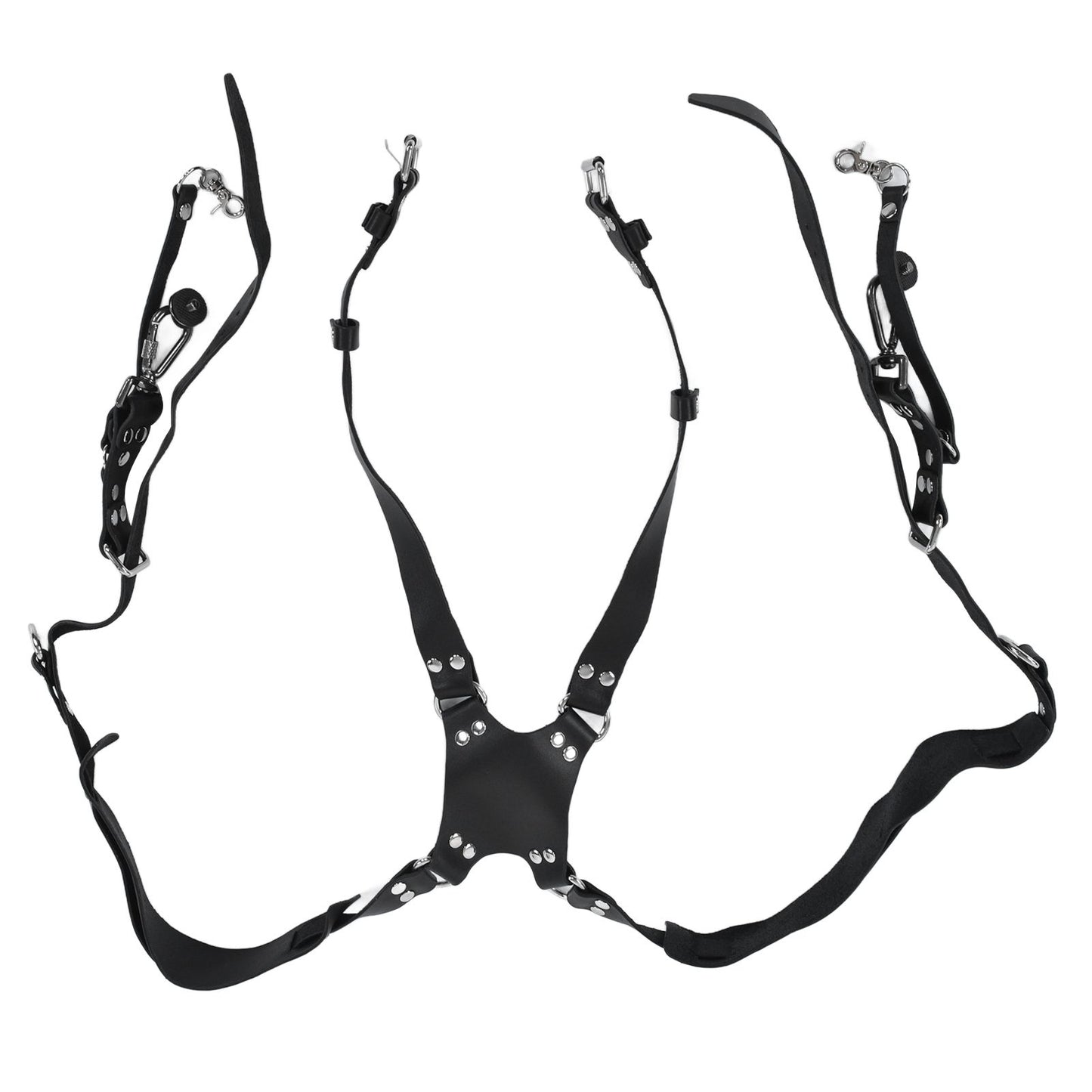 Camera Strap Dual Shoulder PU Leather Harness with D Rings Outdoor Photography Accessories V1294-YM0523-3117210198511