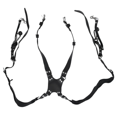 Camera Strap Dual Shoulder PU Leather Harness with D Rings Outdoor Photography Accessories V1294-YM0523-3117210198511